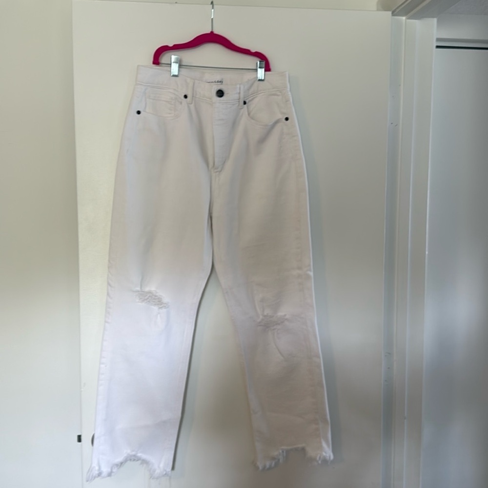 Ann Taylor LOFT The 90s Straight Jean In White 28/6" - Picture 3 of 9